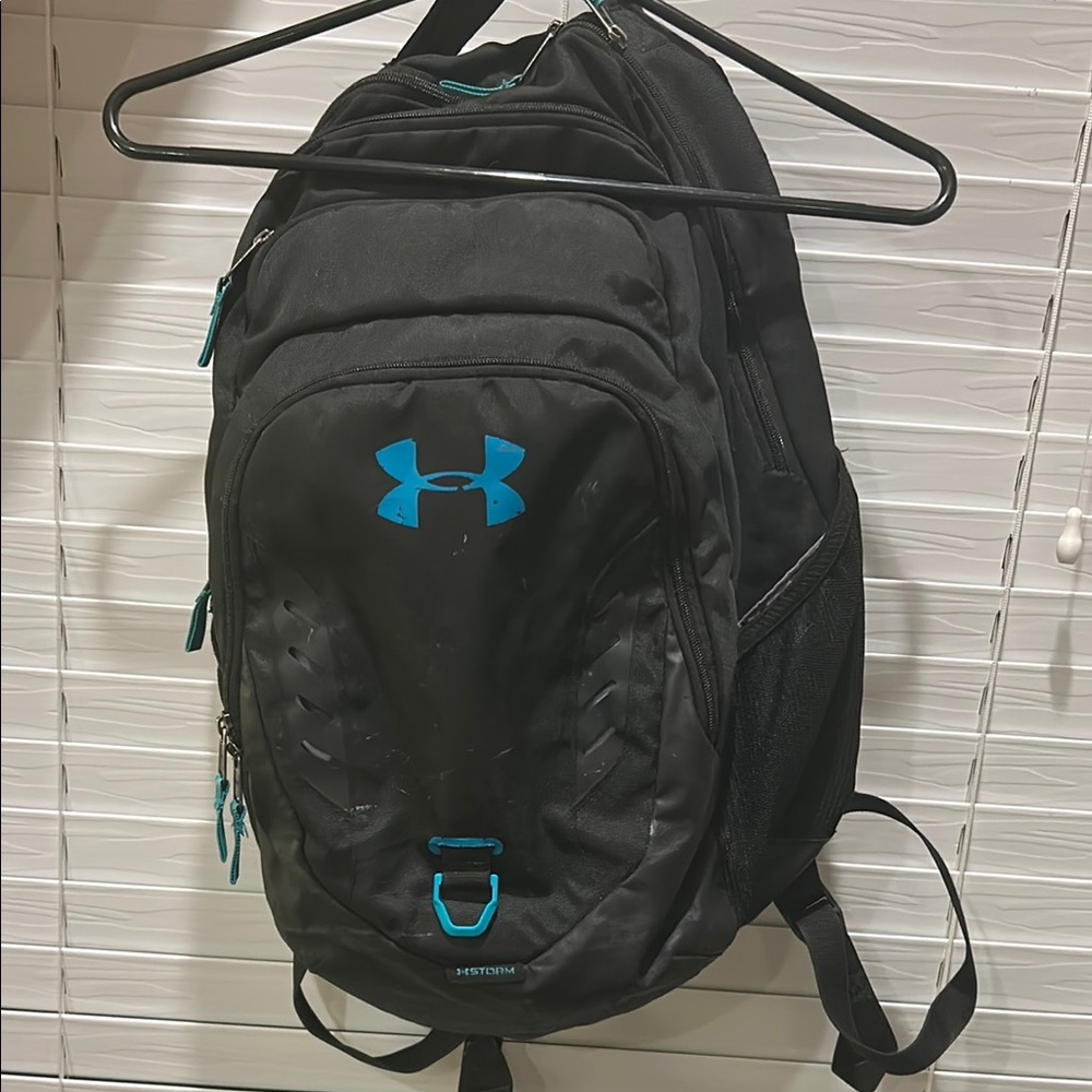 Under Armour Black and Teal Backpack